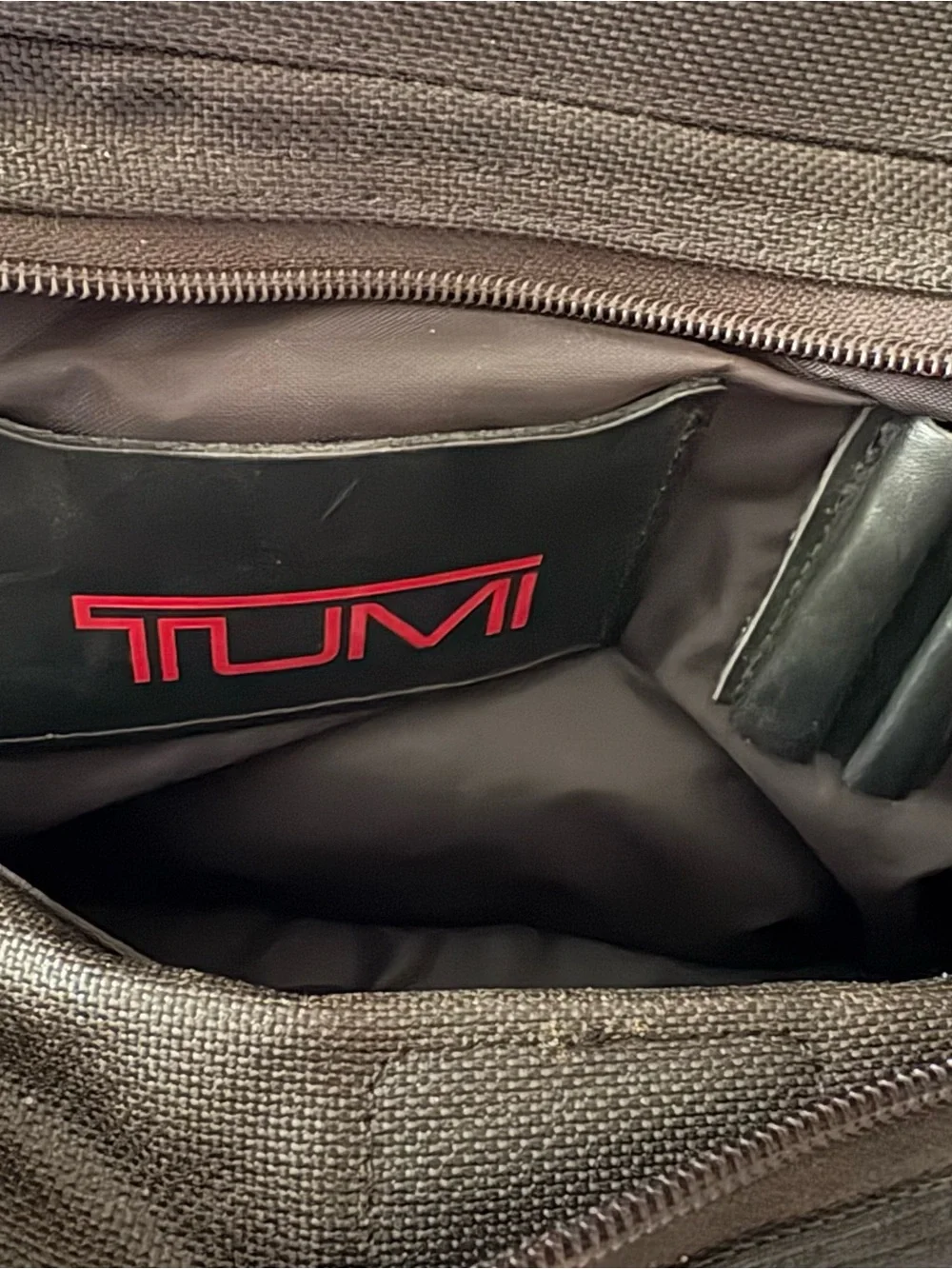 Tumi Black Nylon Men's Travel Briefcase with Front Zip Pocket